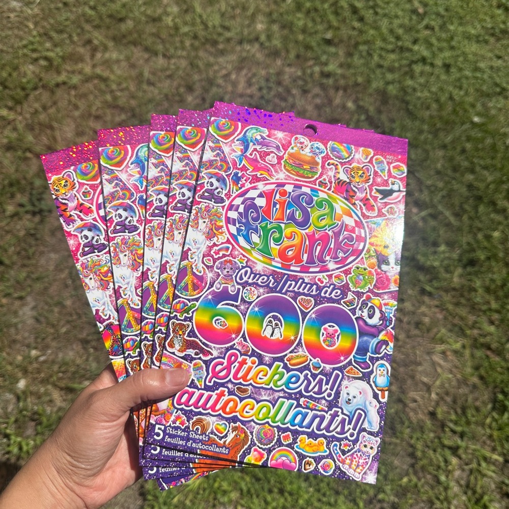 Lisa Frank Vibrant Sticker Collection Over 600 stickers . (Price for 5 booklets)
